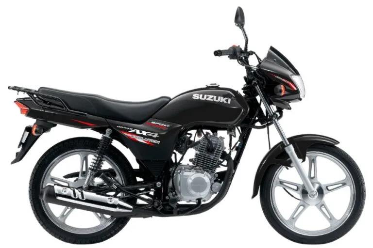 Imagen de la Suzuki AX4, una motocicleta compacta y eficiente diseñada para la ciudad.