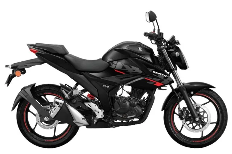 Imagen de la Suzuki Gixxer 150 FI, una motocicleta deportiva con un diseño moderno y aerodinámico.