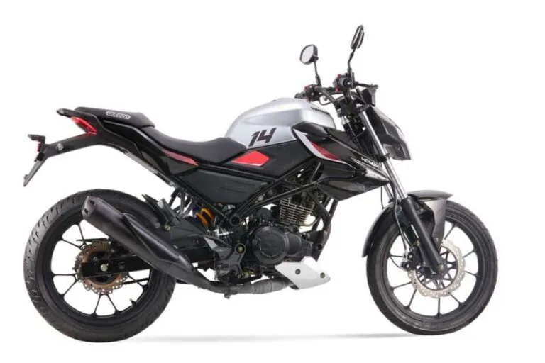 Moto Venom 14, una motocicleta de 125 cc ideal para principiantes y desplazamientos urbanos, disponible en Supermotos MyM Tolima con un diseño deportivo y elegante.